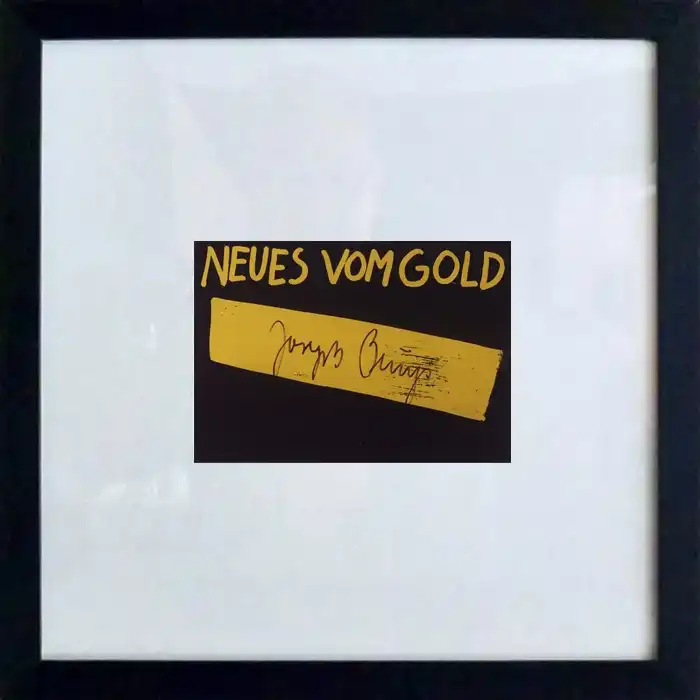 Neues vom Gold - Carte postale signee Joseph Beuys-1984