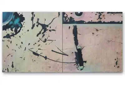Peinture Diptyque Planete2 200x100