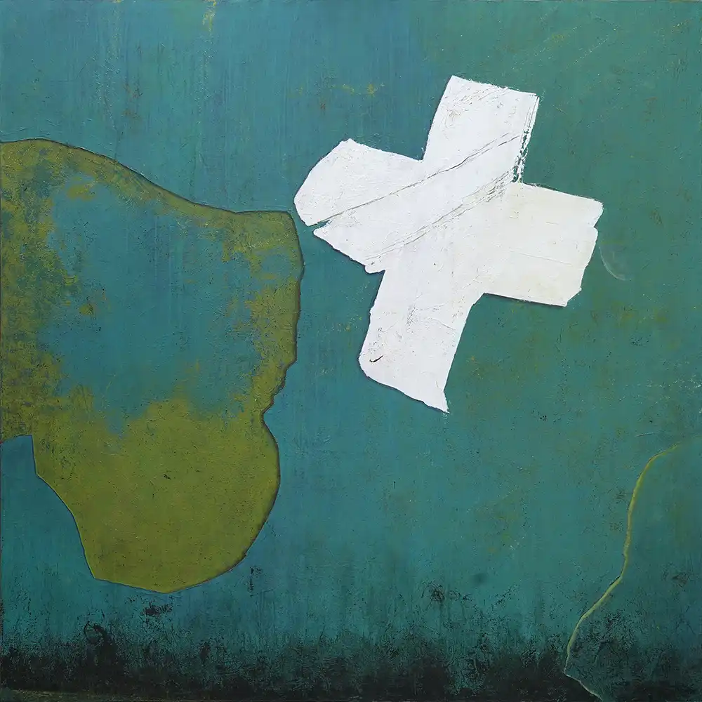 Acrylique sur toile, contemporaine et abstraite de grand format 180x180cm