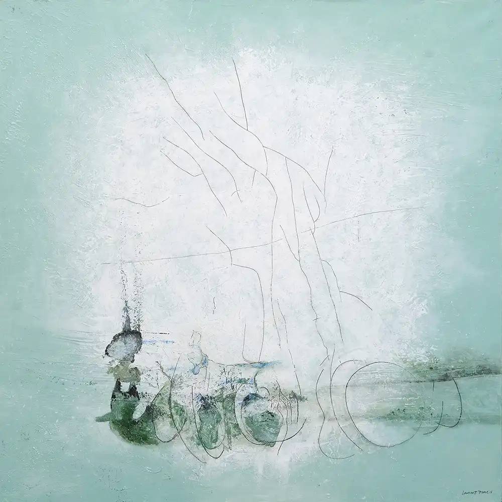 Toile contemporaine Precipite 120x120-2010